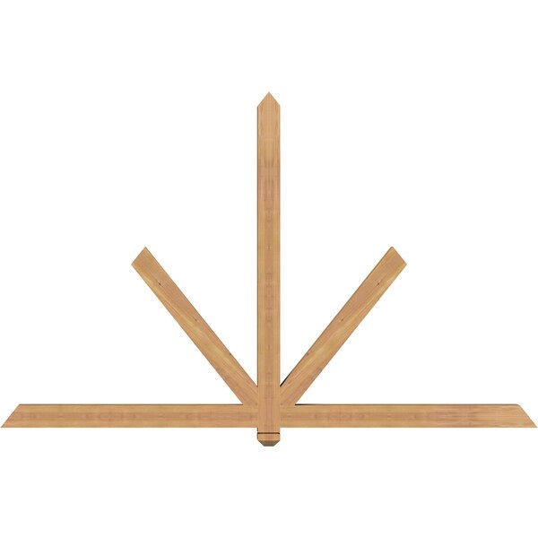 Ekena Millwork Kennewick Timber Gable Bracket, Western Red Cedar, 84"W x 53"H x 3 1/2"D x 3 1/2"F, 15/12 Pitch GBW084X53X0404KEN00SWR - main